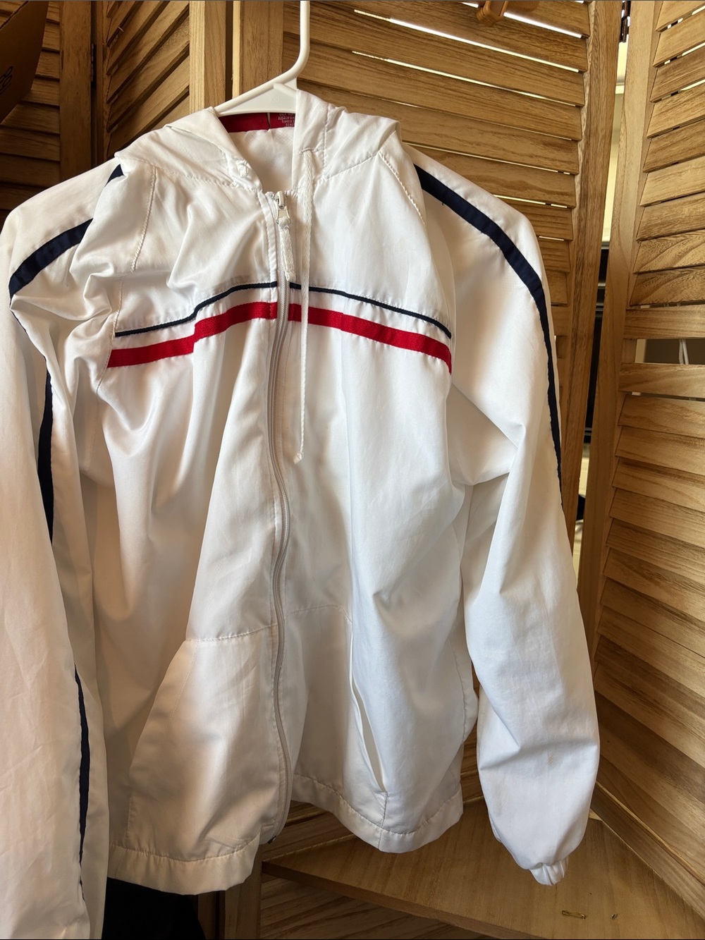 East West White Hooded Jacket - M